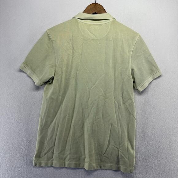 J Crew Polo Shirt men's Small Green Washed Pique Knit Preppy Oarsman Solid NEW - Picture 7 of 10